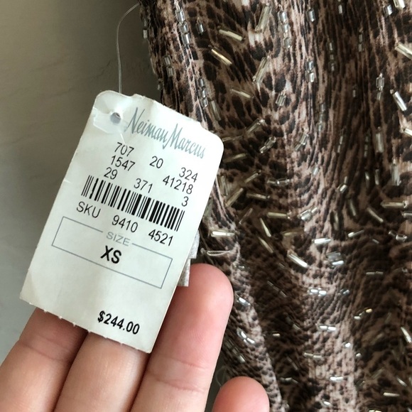 Alice and Olivia Cowl Neck Beaded Maxi Gown Dress - Picture 6 of 8